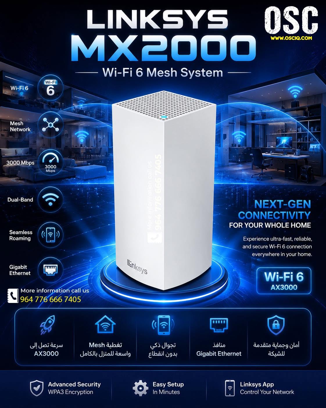 Linksys Atlas Pro 6 mx2000 WIFI6 AX3000 mesh